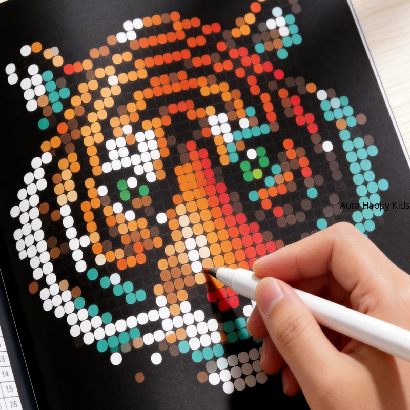 Photography Job - ワンピクセルスタイルのデジタル塗り絵ブック 32種類のパターン デジタルプロンプトによる塗り絵で絵画作品を完成させる