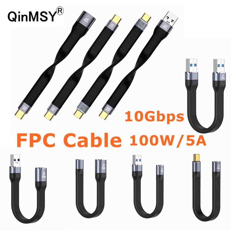 Photography Date - Usb3.1からタイプc,10gbps gen2 otg,オス-メスデータc充電コード,pc TVハードディスクエクステンション用,ショートケーブル,13cm