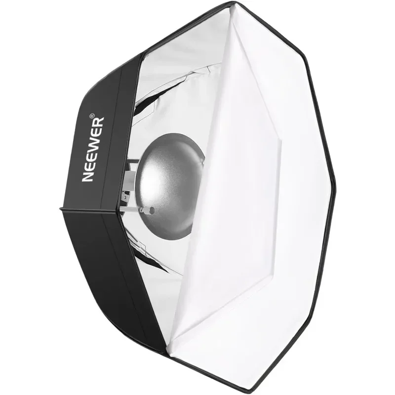 Beauty Dish Softbox - 60cm八角形ソフトボックスとビューティーディッシュの写真スタジオセット、ポートレート、商品撮影、ビデオ撮影に最適