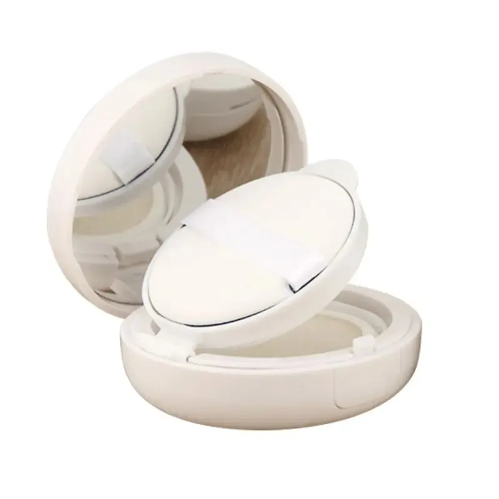 Beauty Dish Softbox - 15 グラム/0.5 オンス空のエアクッションパフボックスポータブル化粧品メイクアップケースコンテナパウダースポンジミラー付き BB クリームファンデーション用