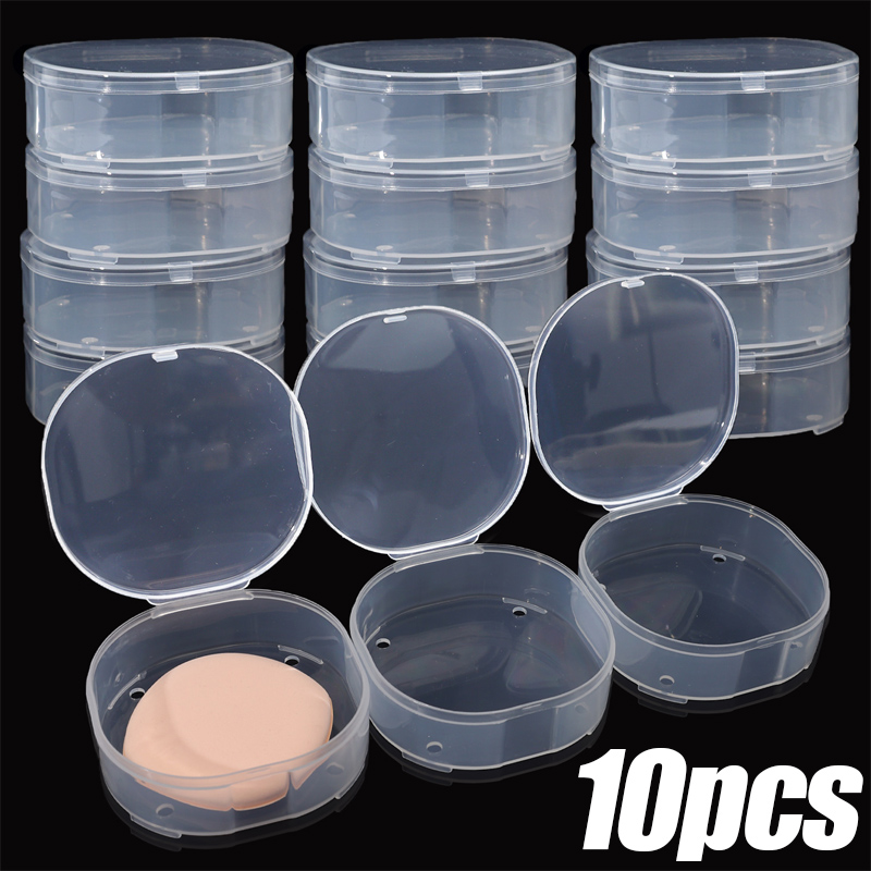 1/10 個透明正方形プラスチックボックス化粧パウダーパフエ - Beauty Dish Softbox のレビューと価格