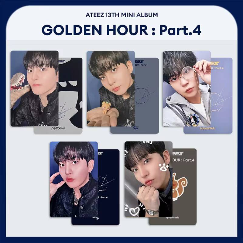 Kpop ATEEZ 5枚セット GOLDEN HOUR 4 - Photography News のレビューと価格